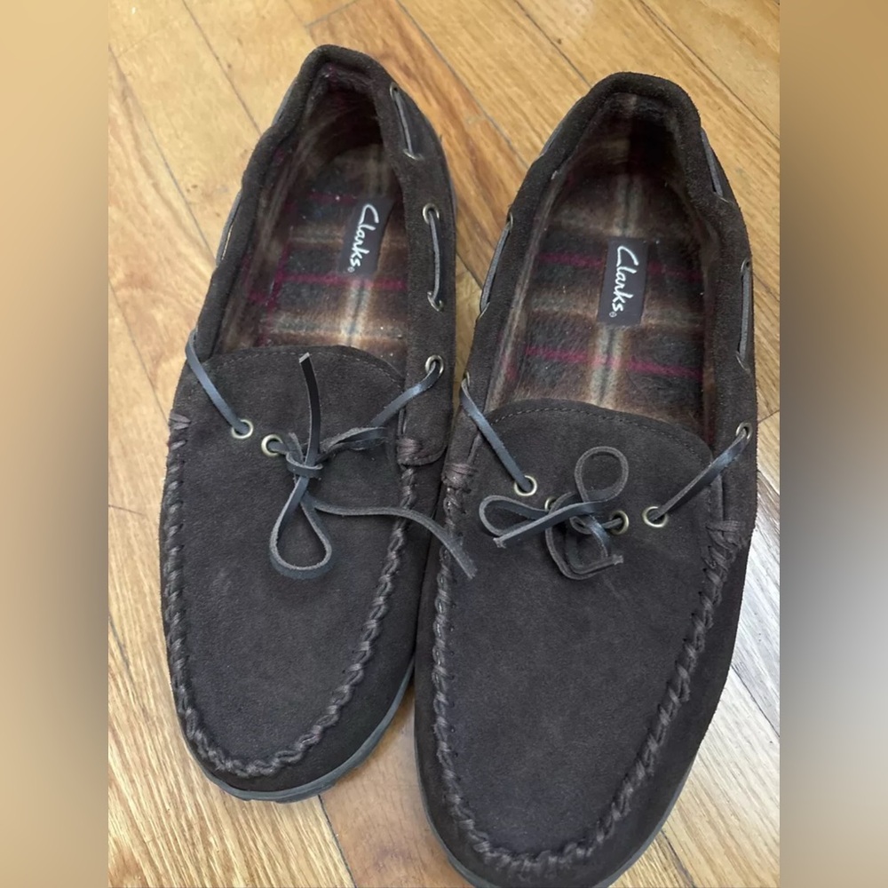 Clarks Moccasin  Loafer Indoor/outdoor Slippers Brown Mens